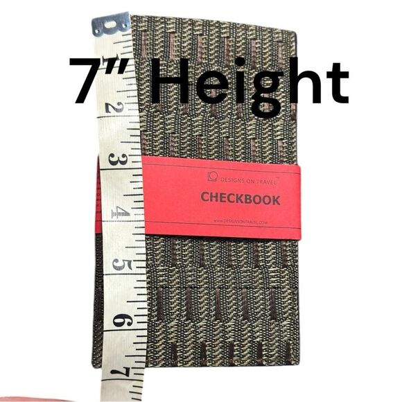 NWT Alan Stuart Brown and Black Checkbook Cover - Picture 8 of 8